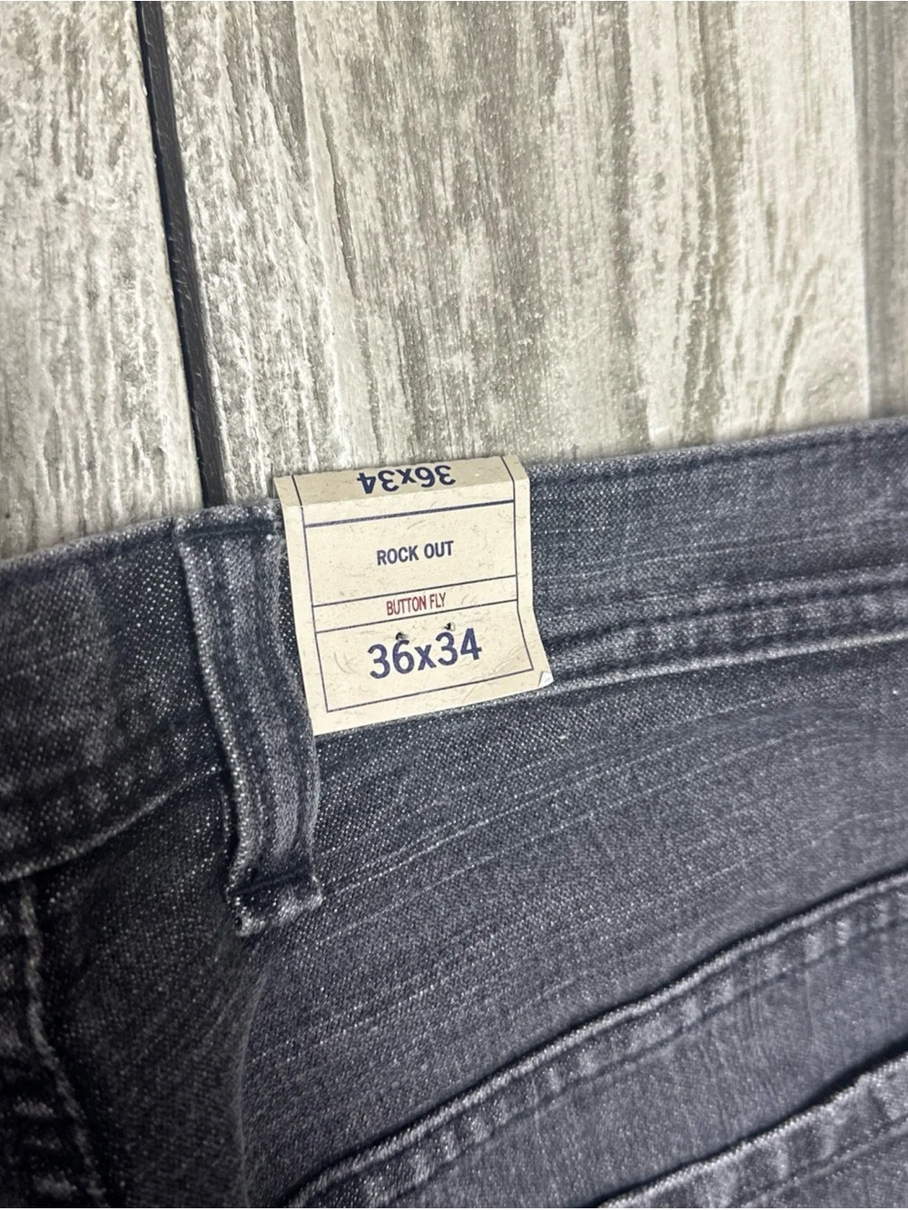 Vintage Y2k 05 Gap Washed Grey Jeans 36x34 Big Pockets Button Fly Baggy Skater